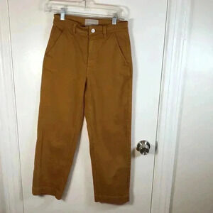 Everlane brown cropped straight jeans.  Size 0